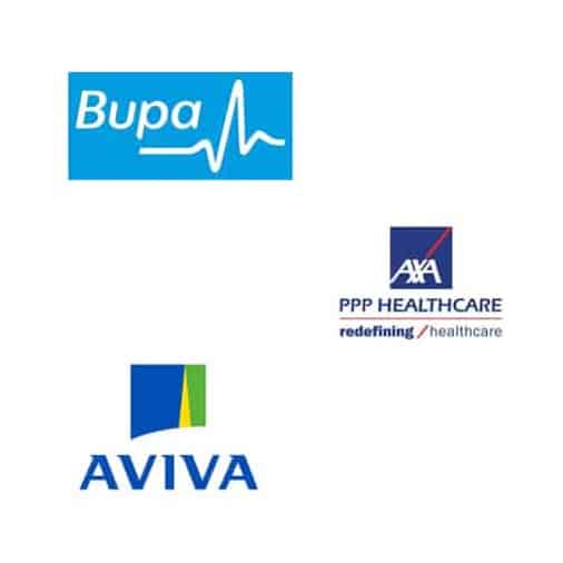 Bupa, Axa, Aviva Health Insurance cover focal therapy