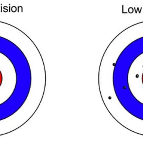 Targets showing difference in precision between prostate biopsies